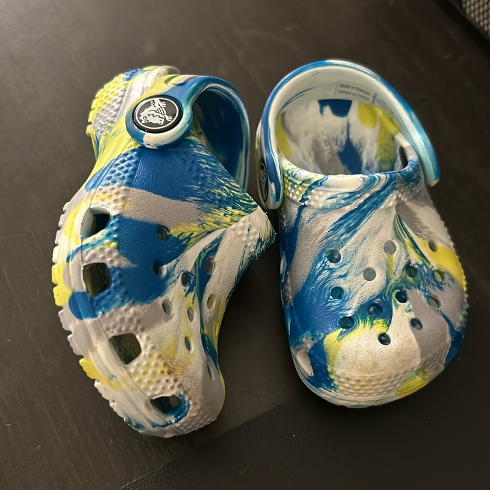 Blue Marble Crocs
